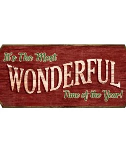 Flash Sale ❤️ Bars The Most Wonderful Time Of The Year Vintage Wooden ❄ Christmas Sign 🎉