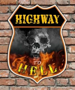 Top 10 ⌛ Bars CUSTOMIZABLE Wood Shield Plaque- Highway To Hell (customization Optional) 🧨