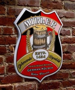Budget 🔥 Bars CUSTOMIZABLE Wood Shield Plaque - Heritage Beer Tavern Sign - Many Options Available - Two Sizes 👍 -Outlet Bars Store wood shield plaque sign customize add your name personalize beer germany 800x