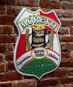 Budget 🔥 Bars CUSTOMIZABLE Wood Shield Plaque - Heritage Beer Tavern Sign - Many Options Available - Two Sizes 👍 -Outlet Bars Store wood shield plaque sign customize add your name personalize beer italy 800x