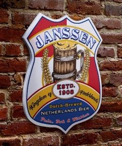 Budget 🔥 Bars CUSTOMIZABLE Wood Shield Plaque - Heritage Beer Tavern Sign - Many Options Available - Two Sizes 👍 -Outlet Bars Store wood shield plaque sign customize add your name personalize beer netherlands 800x