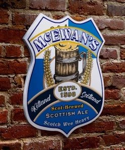 Budget 🔥 Bars CUSTOMIZABLE Wood Shield Plaque - Heritage Beer Tavern Sign - Many Options Available - Two Sizes 👍 -Outlet Bars Store wood shield plaque sign customize add your name personalize beer scotland 800x