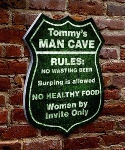 Best deal ✔️ Bars CUSTOMIZABLE Wood Shield Plaque - Man Cave - MULTIPLE COLORS - Two Sizes 👍 -Outlet Bars Store wood shield plaque sign customize add your name personalize man cave green 800x